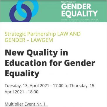Presentation of the curriculum for the Law and Gender master`s study programme